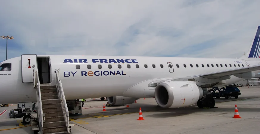 Air France regional aircraft at Paris Charles de Gaulle Airport