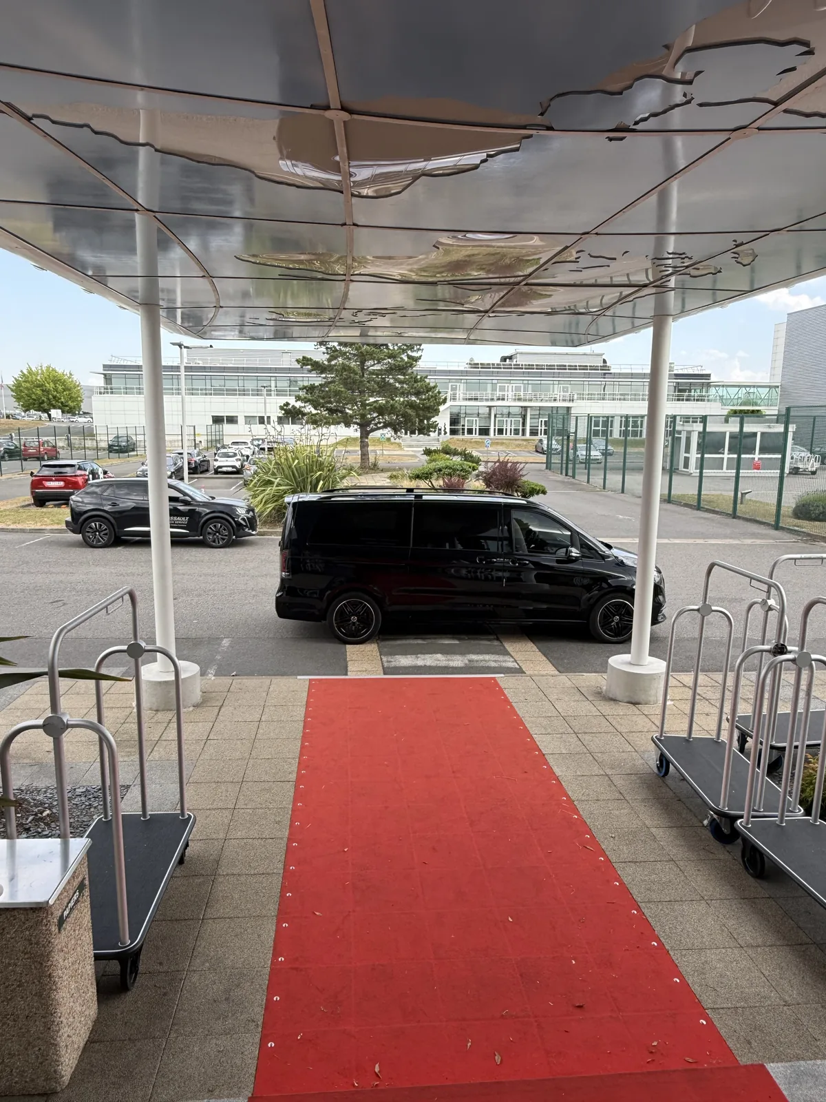 Private terminal entrance at Paris Le Bourget Airport