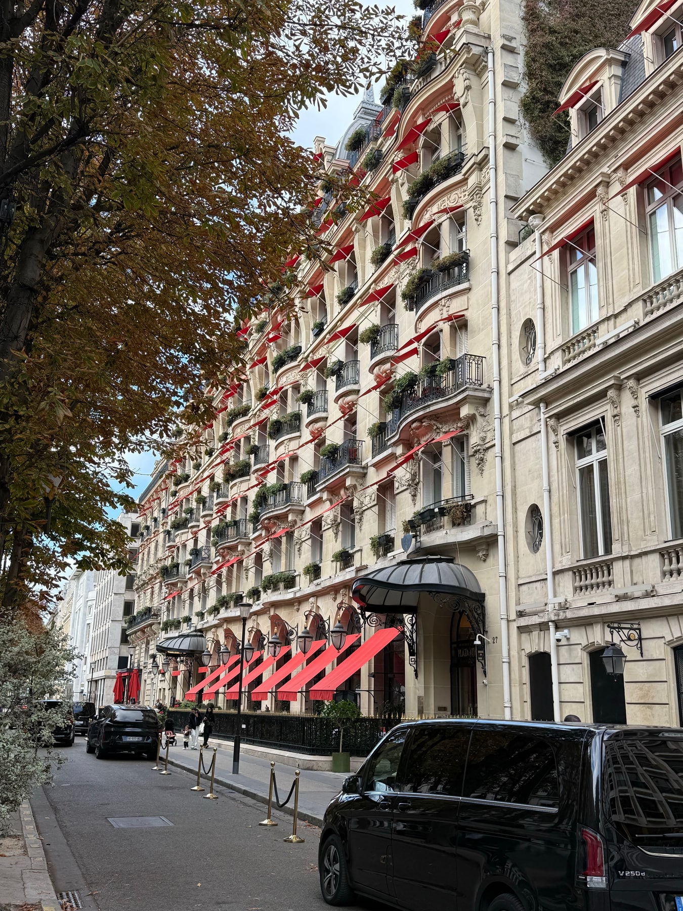 Hôtel Plaza Athénée on Avenue Montaigne in Paris on Sunday, 18 October 2026