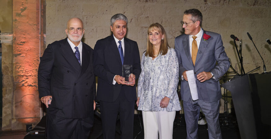 Egyptian Tourism and Antiquities Minister Sherif Fathy at the WTTC Global Champion Award presentation in Valletta