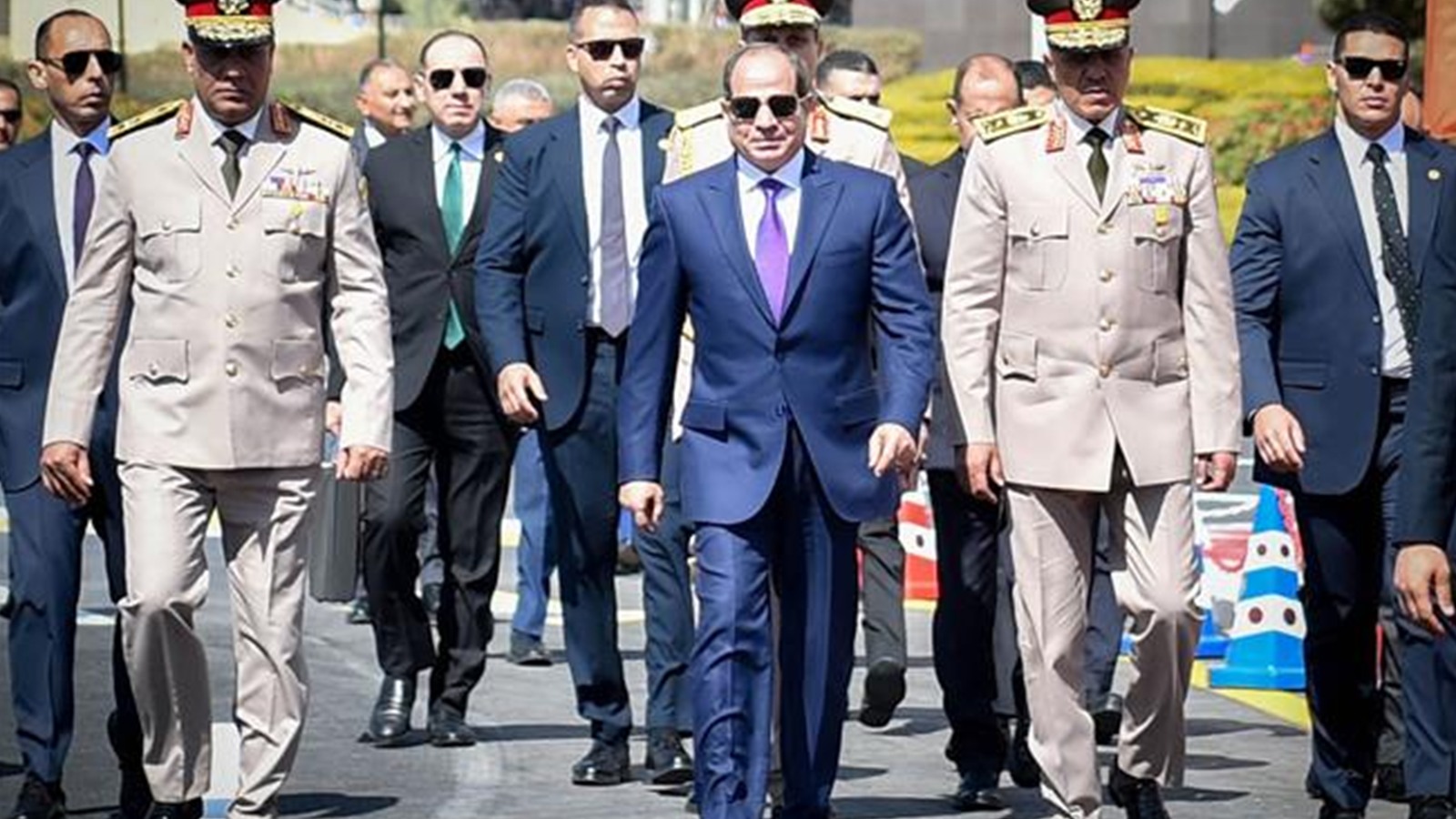 الرئيس عبد الفتاح السيسي يصل إلى حفل تخرج الأكاديمية العسكرية المصرية في 17 أكتوبر 2026