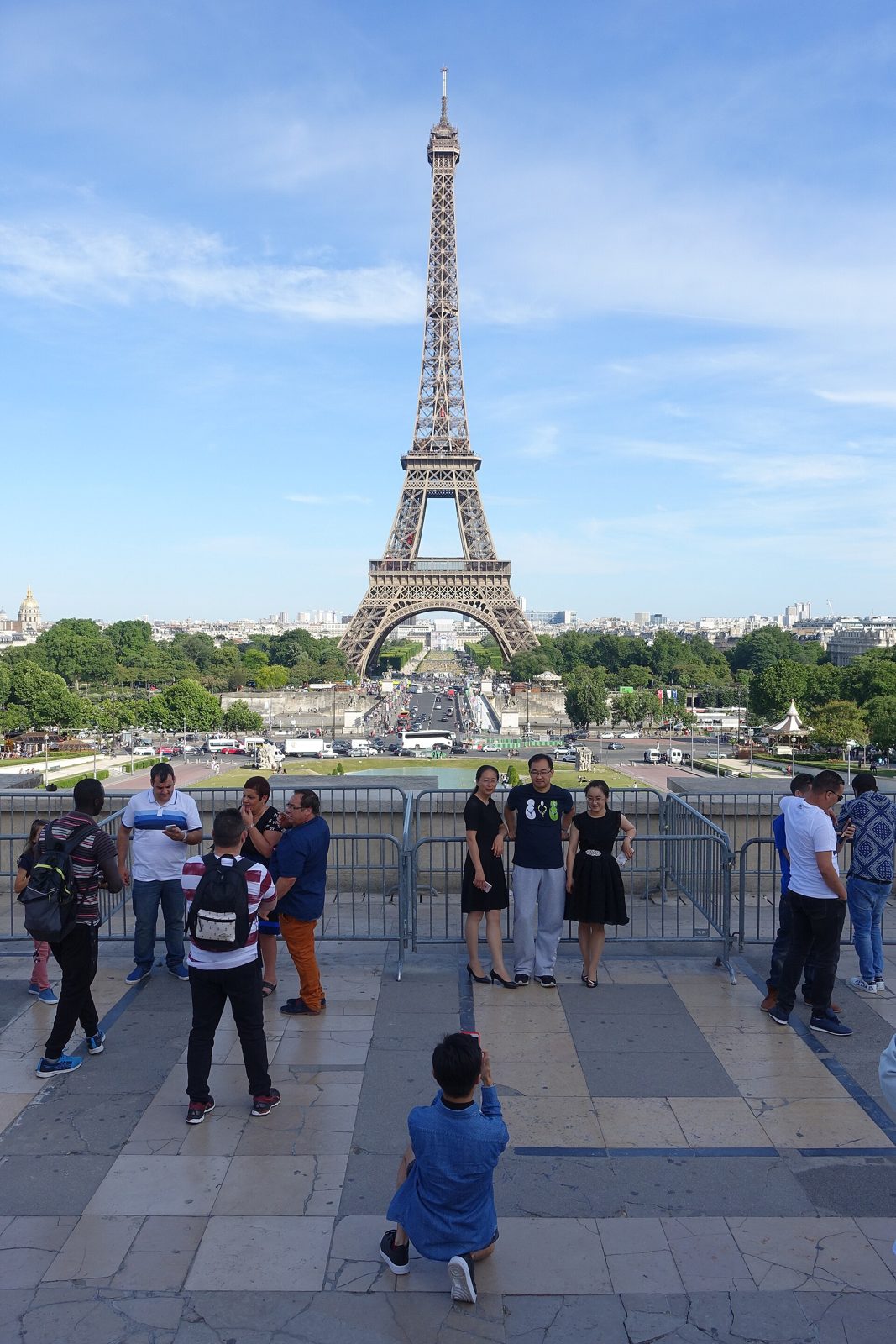 Trocadéro et tour Eiffel pour photo de mariage