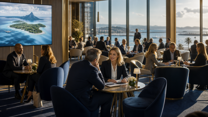ILTM Cannes 2026 luxury travel marketplace Luxury travel advisors and global hotel executives holding curated meetings overlooking the Cannes waterfront