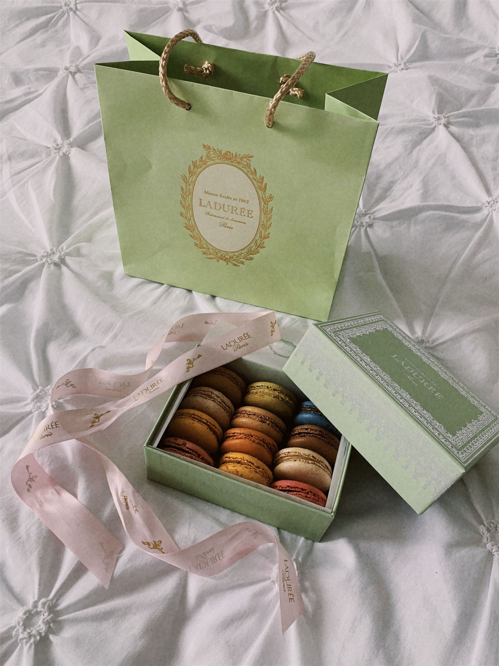 Colorful Parisian macarons