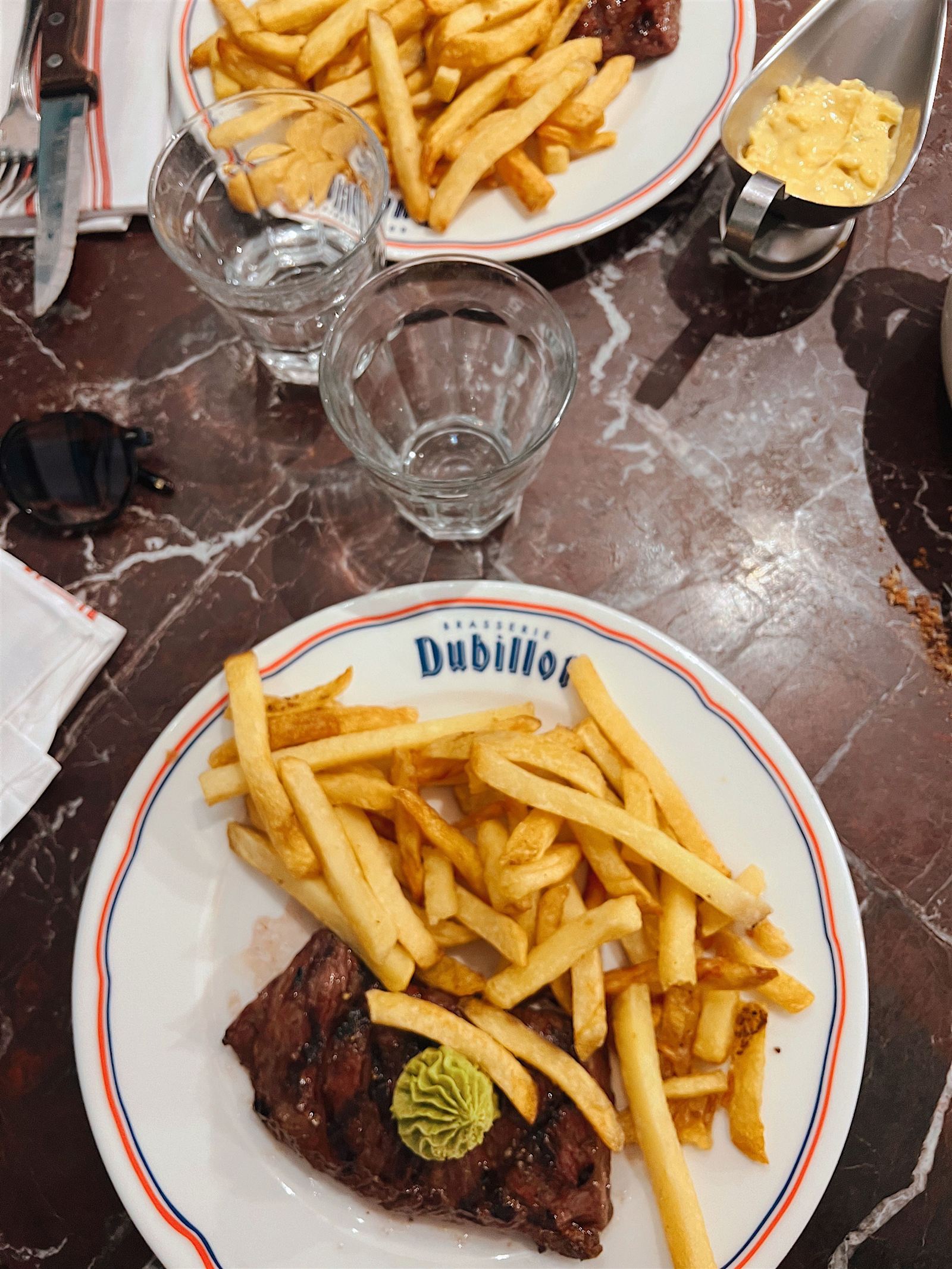 French steak-frites at a Paris brasserie